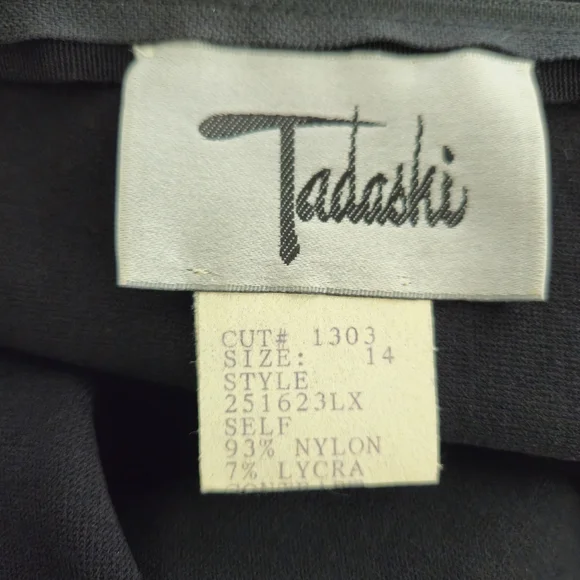 Tadashi Long Maxi Black Elegant Formal Dress Size 14 - Picture 10 of 11